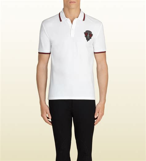 white gucci polo shirts|Gucci shirts for men polo.